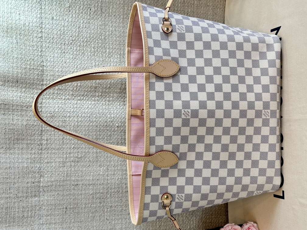 100 Original Louis Vuitton Neverfull MM Damier Azur N40603